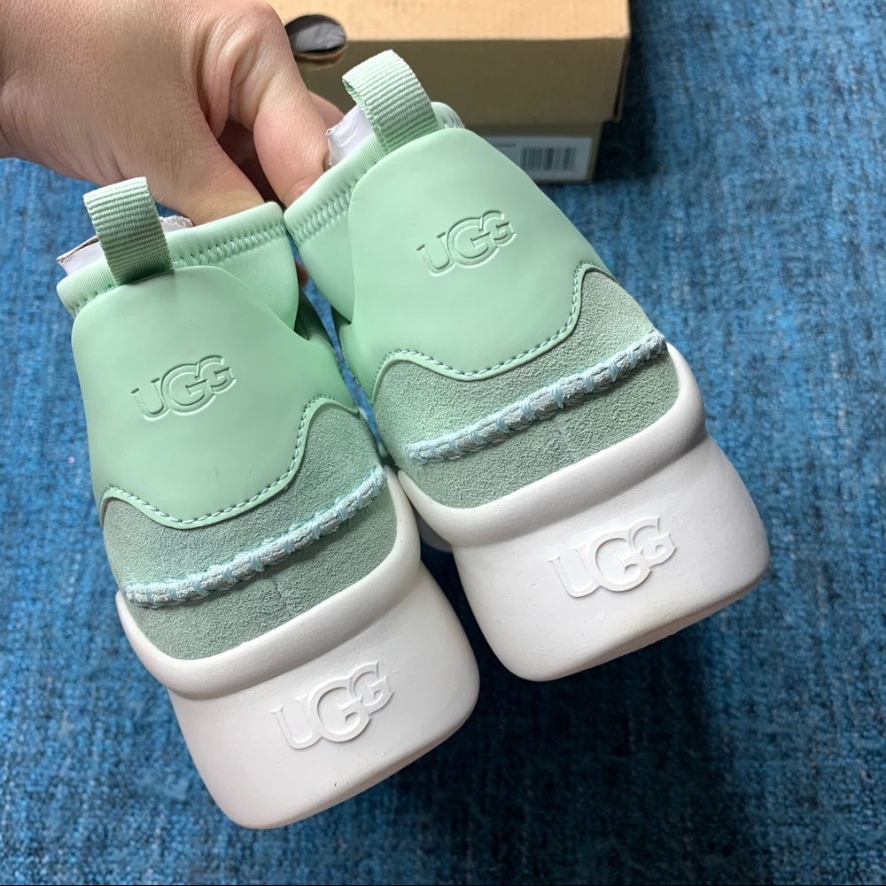 UGG Neutra Chunky Glitter Platform Sneaker in Mint Green Slip On - Picture 5 of 10